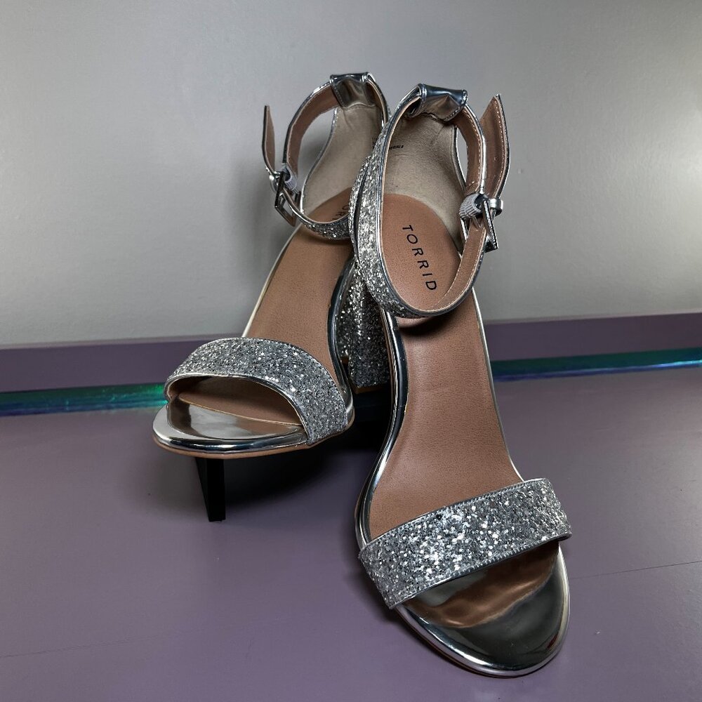 Torrid Glitter Ankle Strap Heel Sandal (WW)